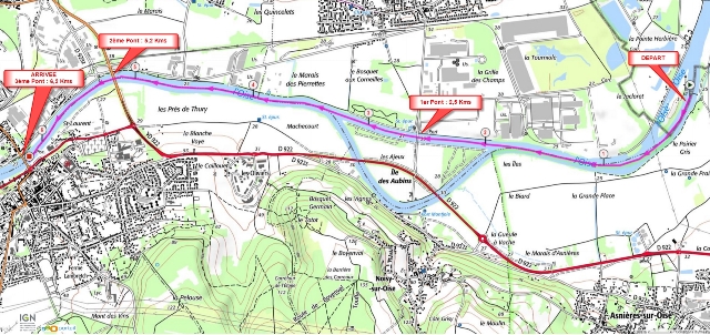 Parcours Descente de l'Oise