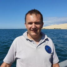 Christophe devant la dune du Pilat