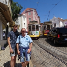 Kyllian et Fred anciens tramways Lisbonne