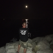 Vince au clair de lune à Port Cros